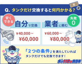 トイレのタンクは交換できる!交換前に確認する2つの条件と費用相場