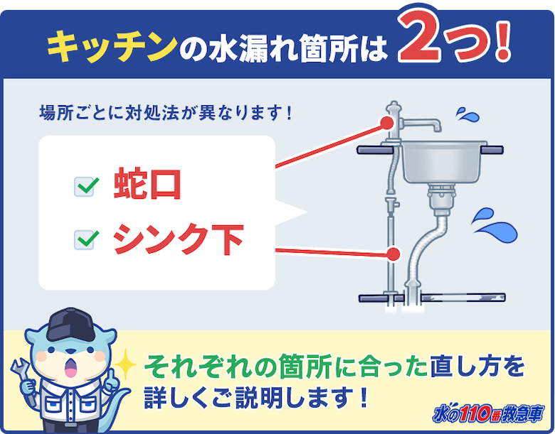 キッチンの水漏れ