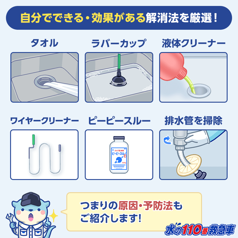 排水溝つまりの解消法