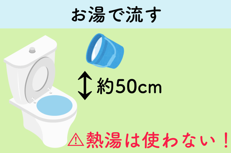 お湯で流す